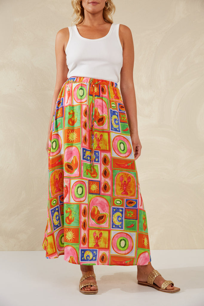 Portofino Maxi Skirt - Spritz - The Haven Co