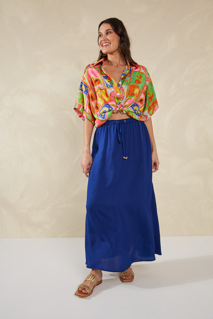 Portofino Maxi Skirt - Lago - The Haven Co