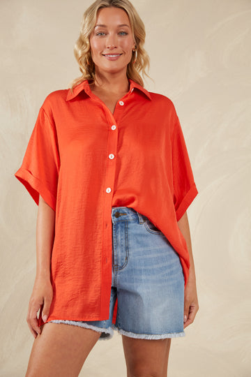 Portofino Shirt - Aperol - The Haven Co