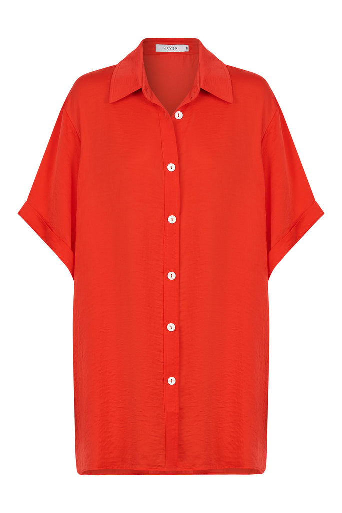Portofino Shirt - Aperol - The Haven Co