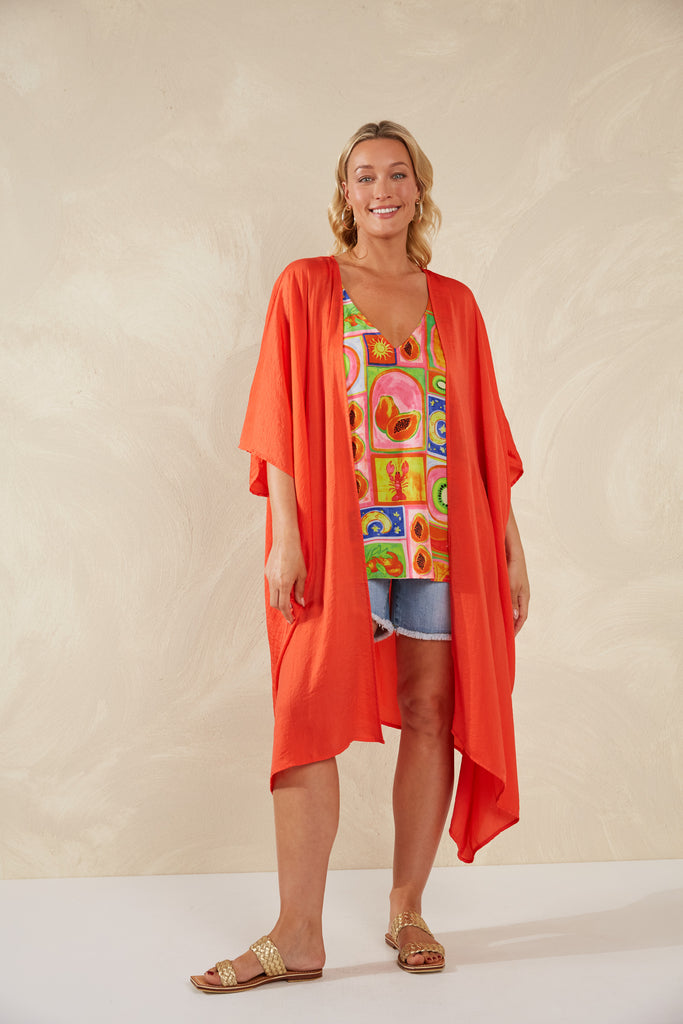 Portofino Tie Cape - Aperol - The Haven Co