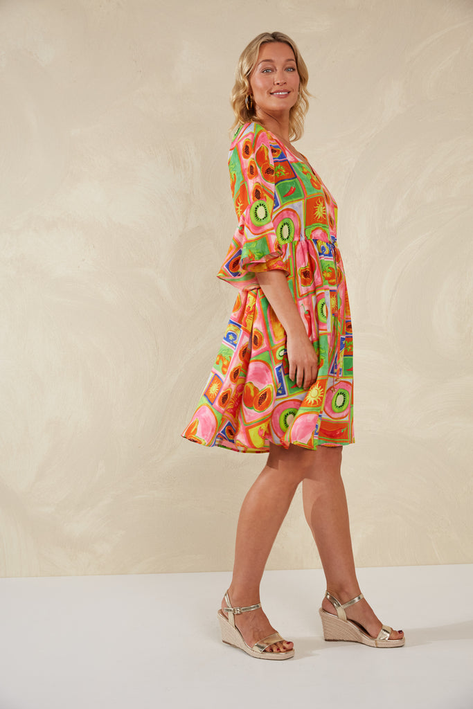 Portofino Tie Dress - Spritz - The Haven Co