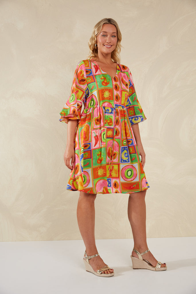 Portofino Tie Dress - Spritz - The Haven Co