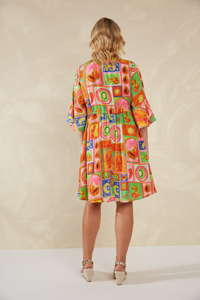 Portofino Tie Dress - Spritz - The Haven Co