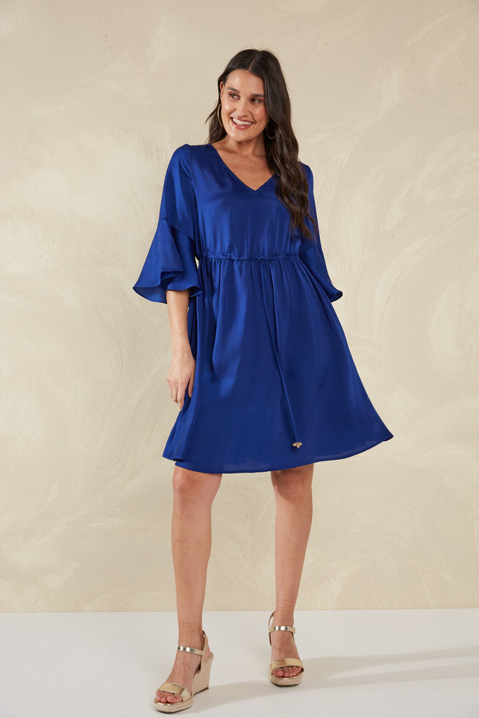 Portofino Tie Dress - Lago - The Haven Co