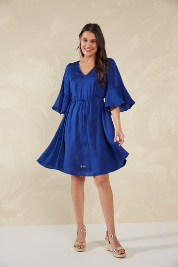 Portofino Tie Dress - Lago - The Haven Co