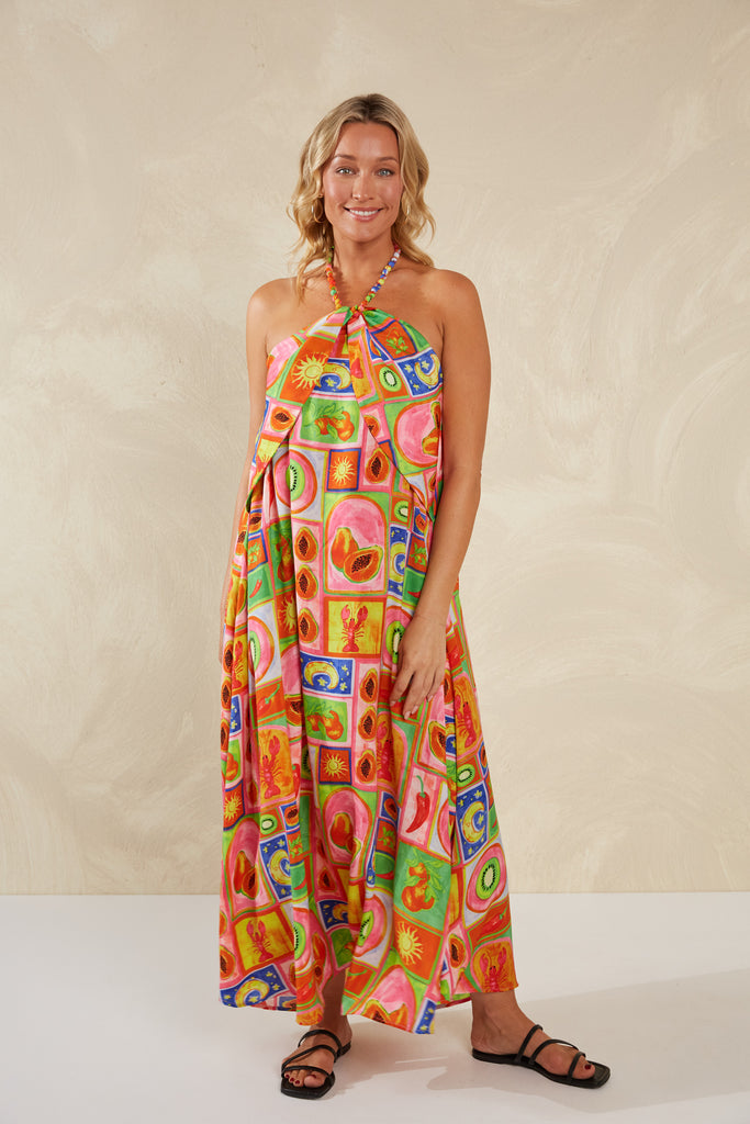 Portofino Halter Maxi - Spritz - The Haven Co