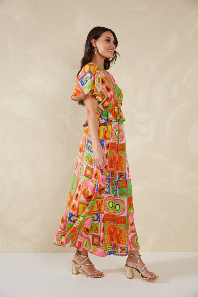 Portofino Frill Maxi - Spritz - The Haven Co