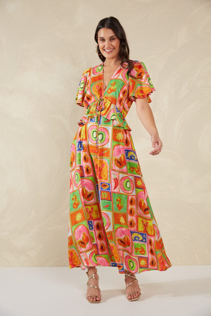Portofino Frill Maxi - Spritz - The Haven Co