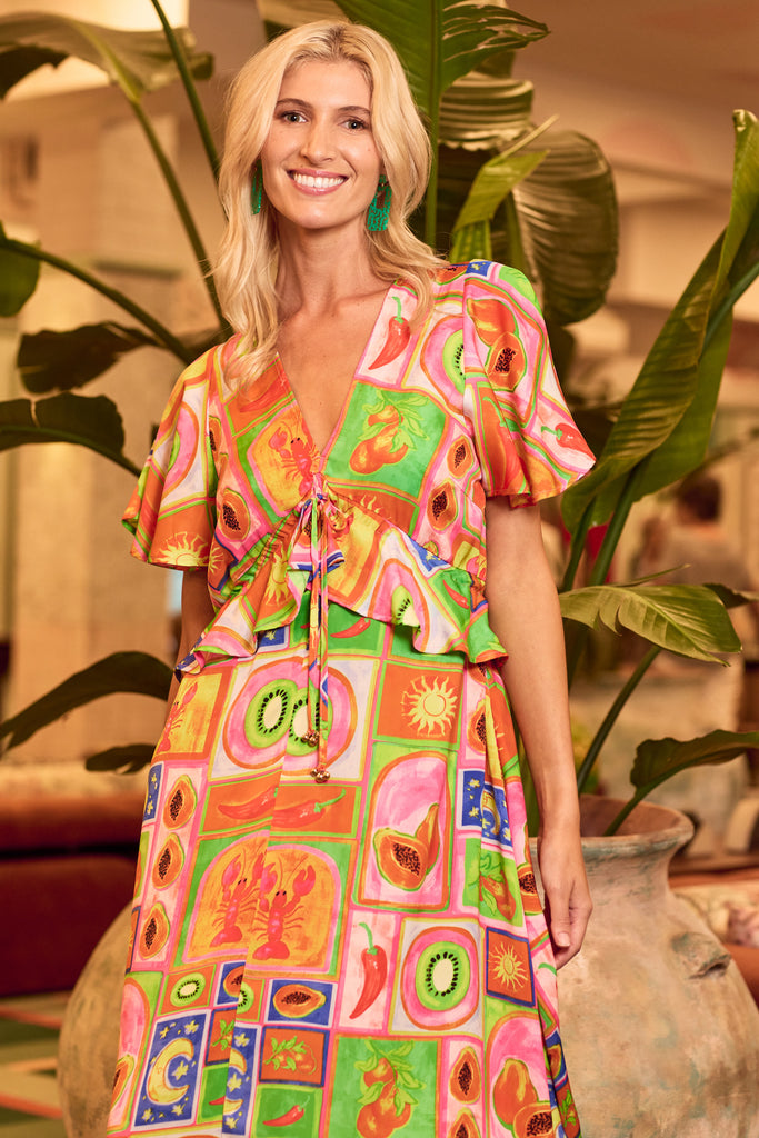 Portofino Frill Maxi - Spritz - The Haven Co