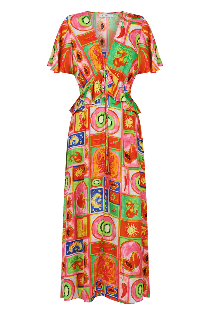 Portofino Frill Maxi - Spritz - The Haven Co