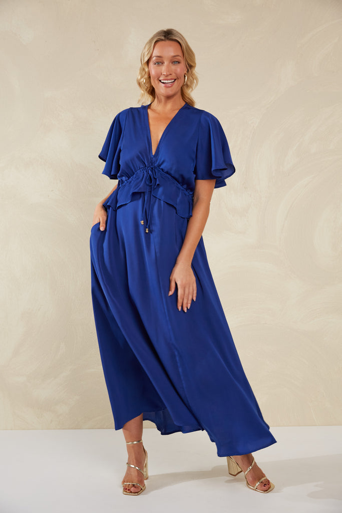 Portofino Frill Maxi - Lago - The Haven Co