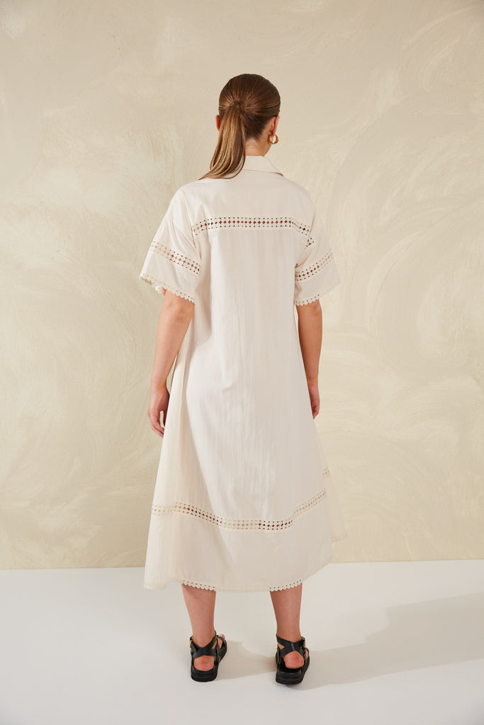 Adelfia Shirt Dress - Cannoli - The Haven Co