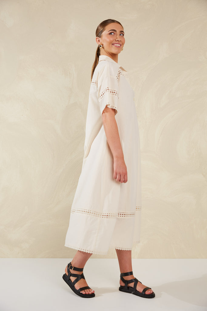 Adelfia Shirt Dress - Cannoli - The Haven Co