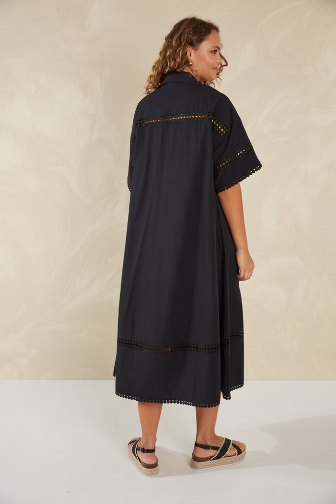 Adelfia Shirt Dress - Domino - The Haven Co