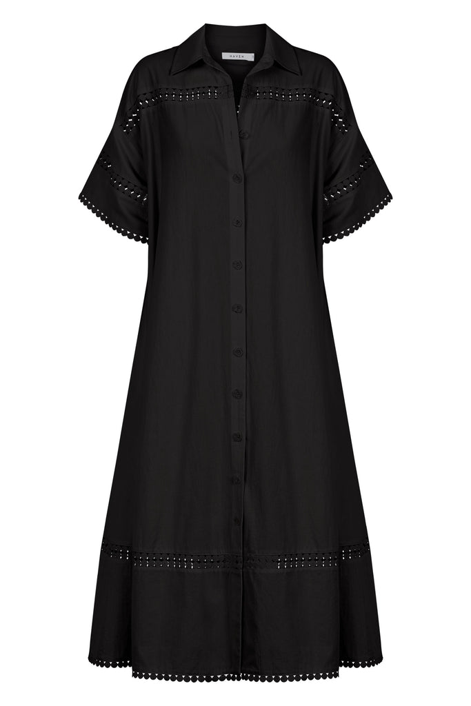 Adelfia Shirt Dress - Domino - The Haven Co