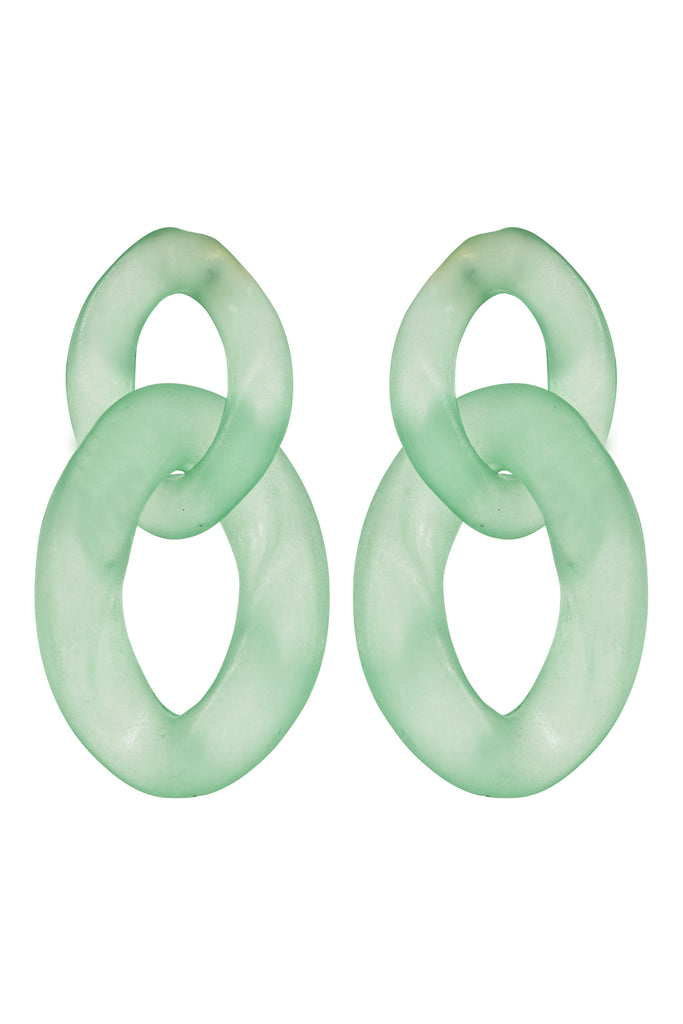 Isola Link Earring - Verde - The Haven Co