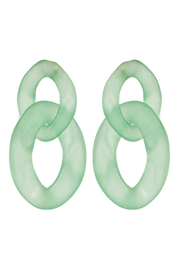 Isola Link Earring - Verde - The Haven Co