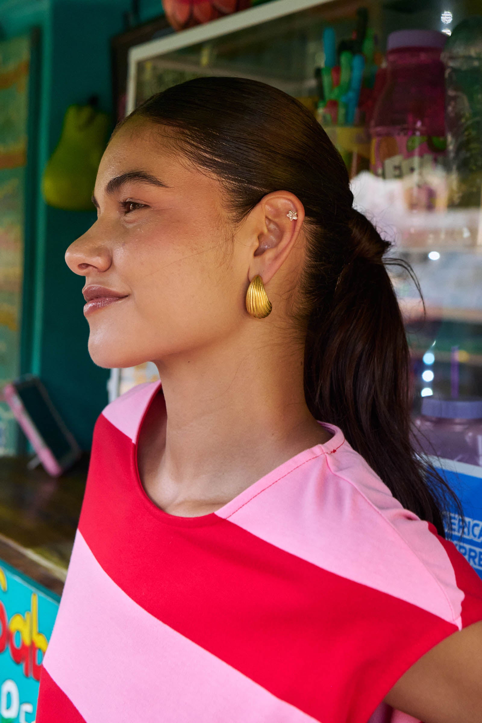 Capaci Earring - Cone Gold