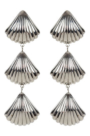 Andora Earring - Seashell Silver - The Haven Co
