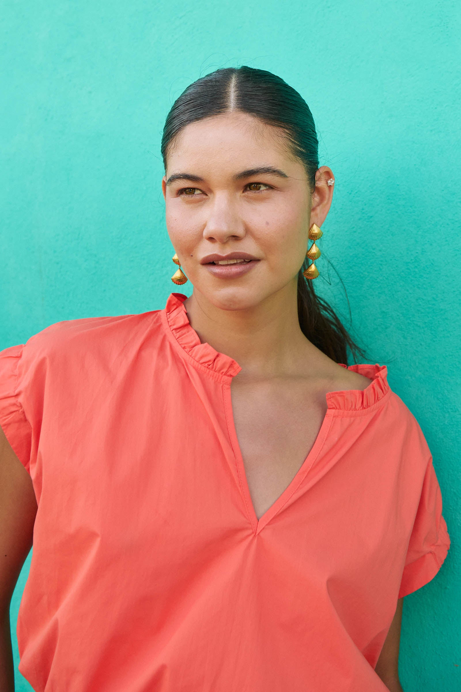 Andora Earring - Seashell Gold