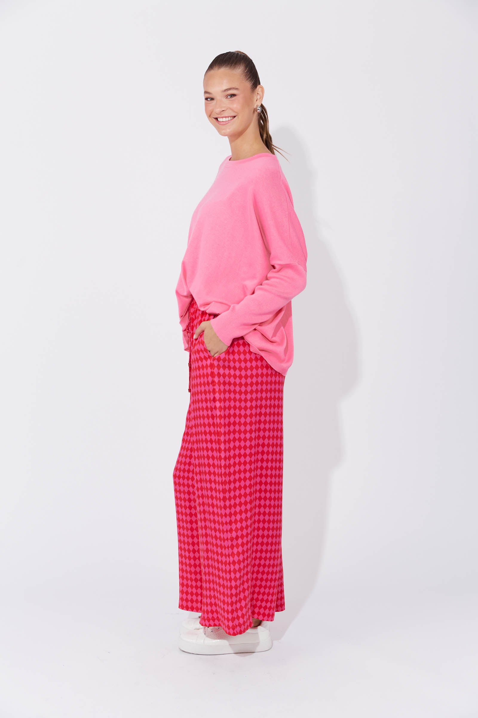 Casablanca Pant - Chilli/Pink