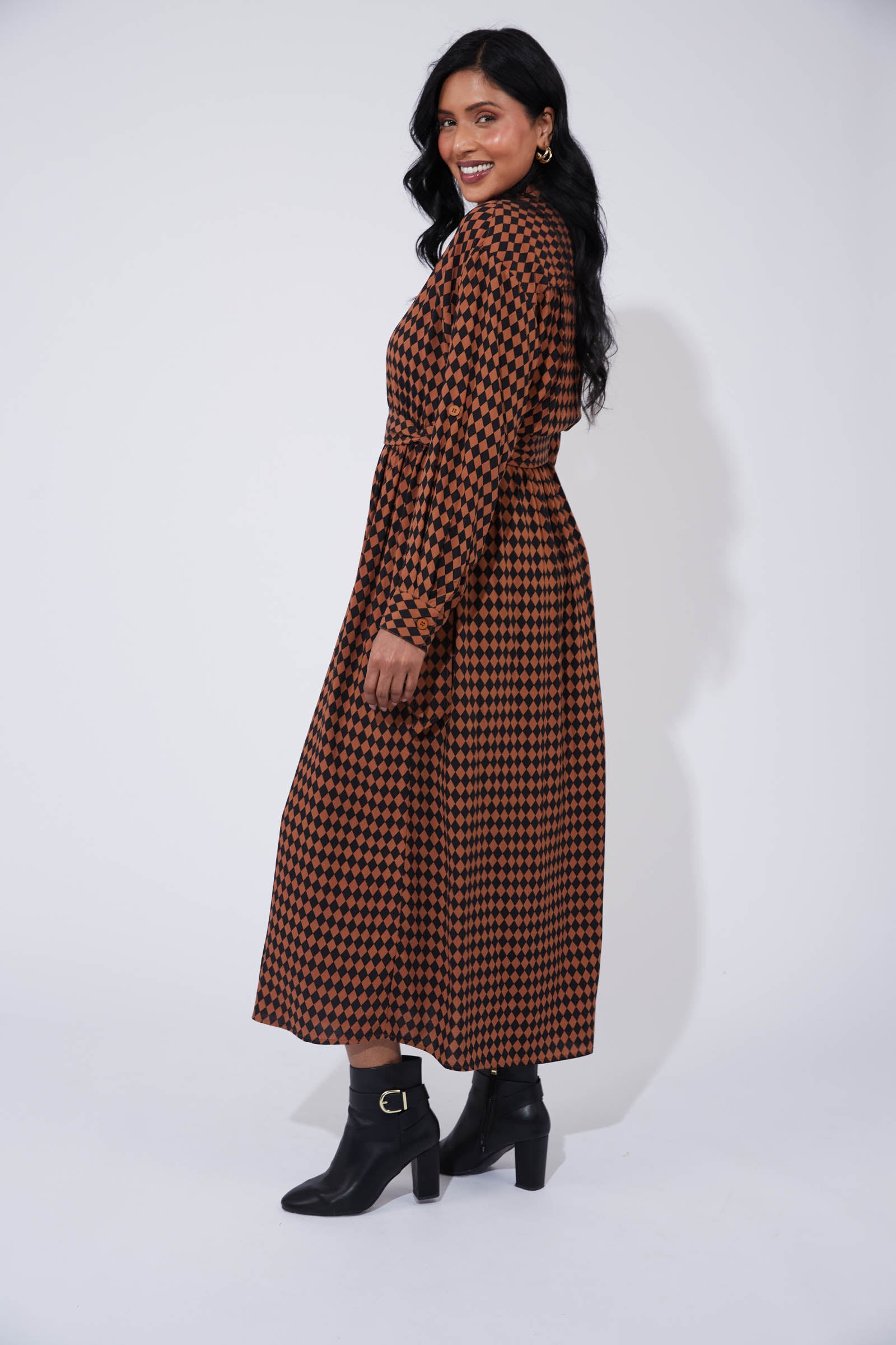 Casablanca Dress - Kohl/Dune