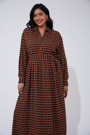 Casablanca Dress - Kohl/Dune