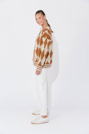 Casablanca Lurex Cardigan - Sand/Dune