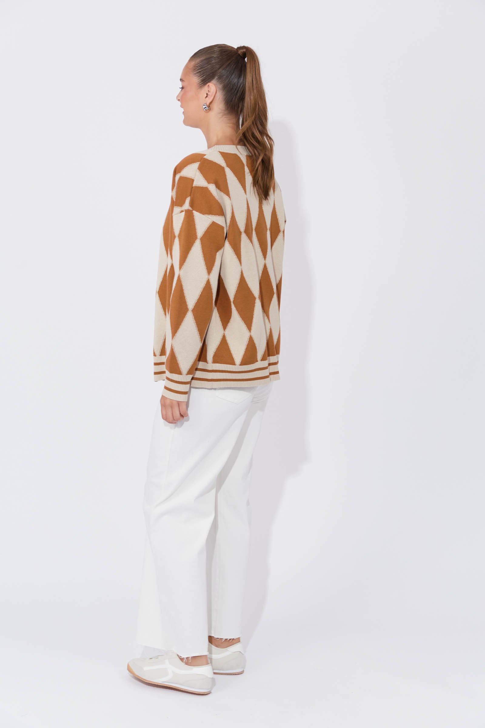 Casablanca Lurex Cardigan - Sand/Dune