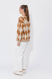 Casablanca Lurex Cardigan - Sand/Dune