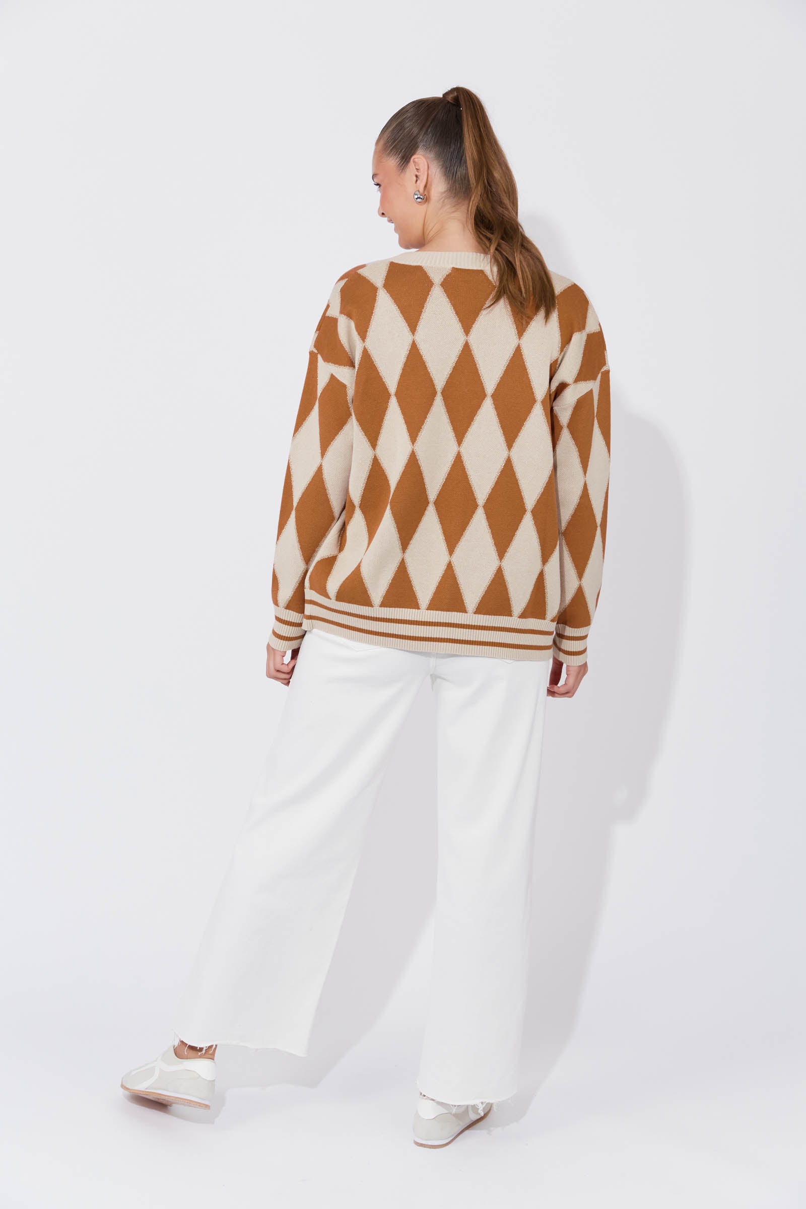 Casablanca Lurex Cardigan - Sand/Dune