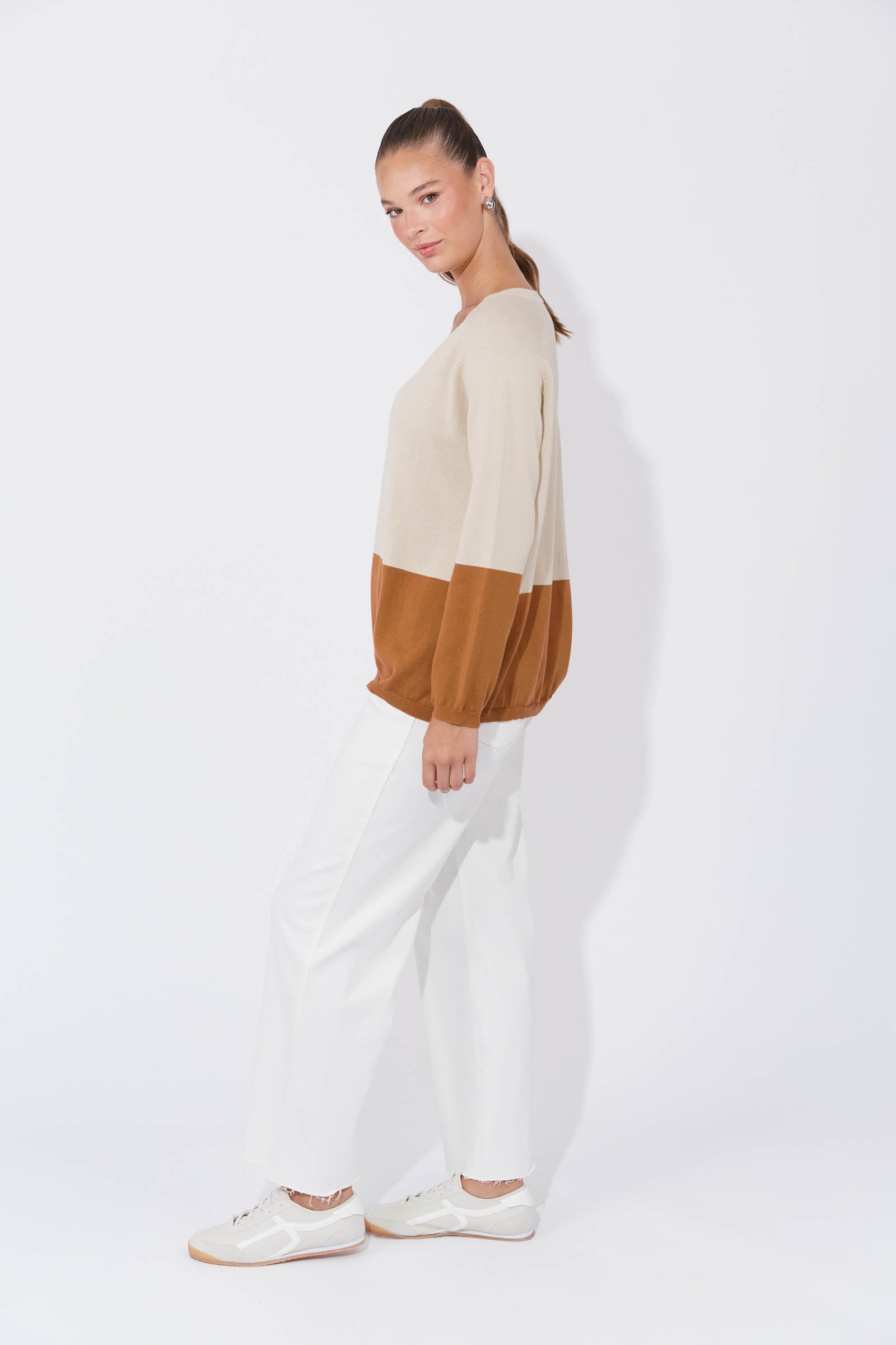 Casablanca Block Knit - Sand/Dune