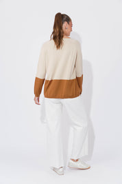 Casablanca Block Knit - Sand/Dune