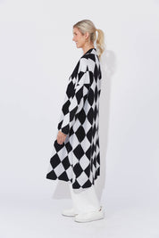 Casablanca Cardigan - White/Kohl