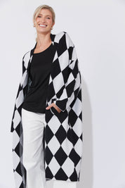 Casablanca Cardigan - White/Kohl