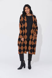 Casablanca Cardigan - Kohl/Dune
