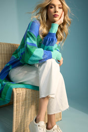 Yuma Cardigan - Blue/Oasis
