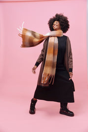 Niseko Check Scarf - Tan