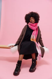 Niseko Check Scarf - Pink