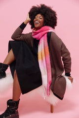 Niseko Check Scarf - Pink