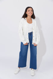Corfu Cardigan - White