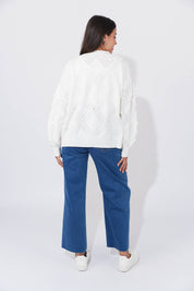 Corfu Cardigan - White