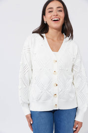 Corfu Cardigan - White