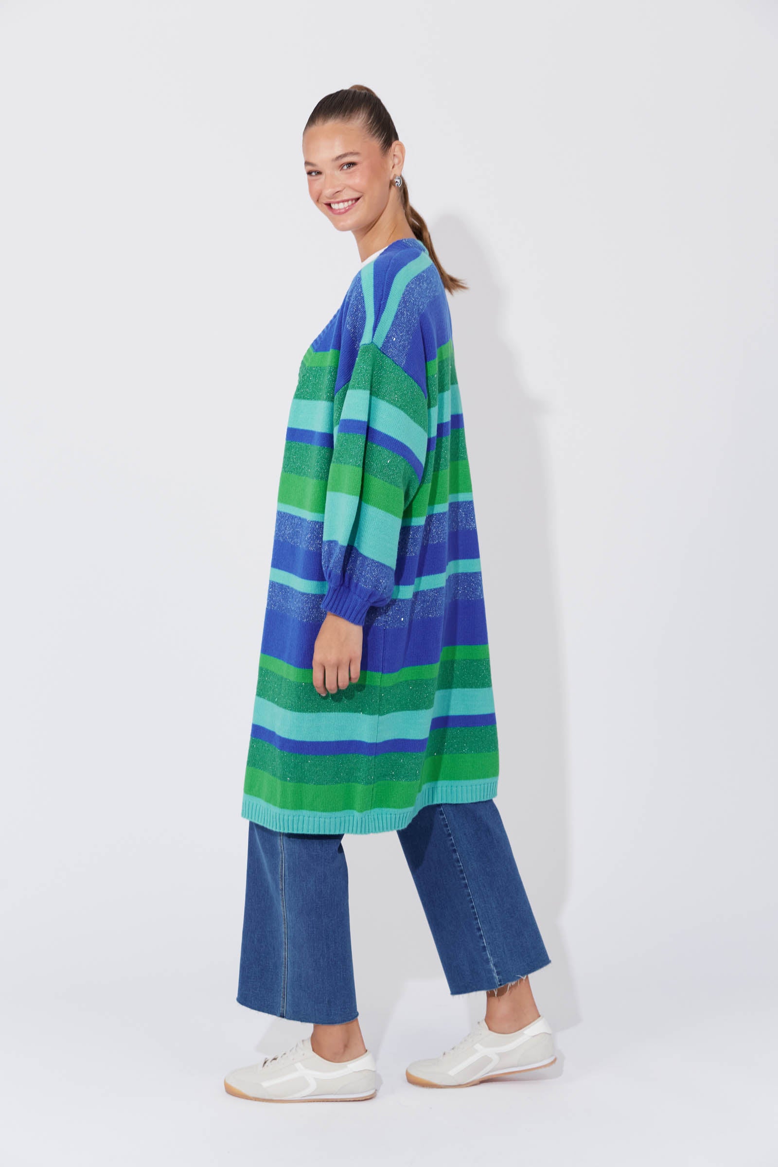 Yuma Cardigan - Blue/Oasis