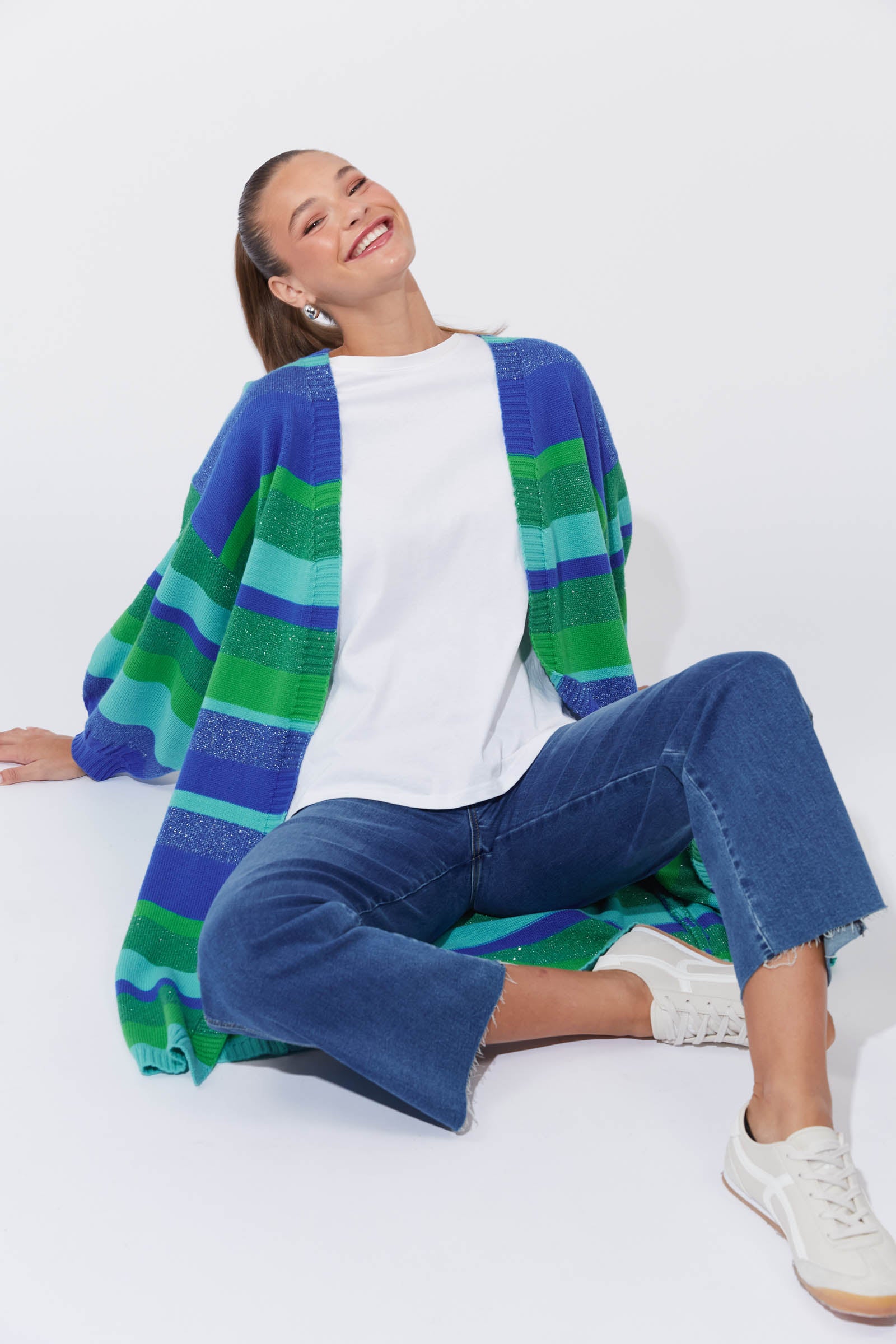 Yuma Cardigan - Blue/Oasis