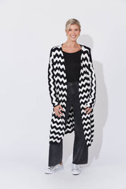 Marrakesh Cardigan - White/Kohl