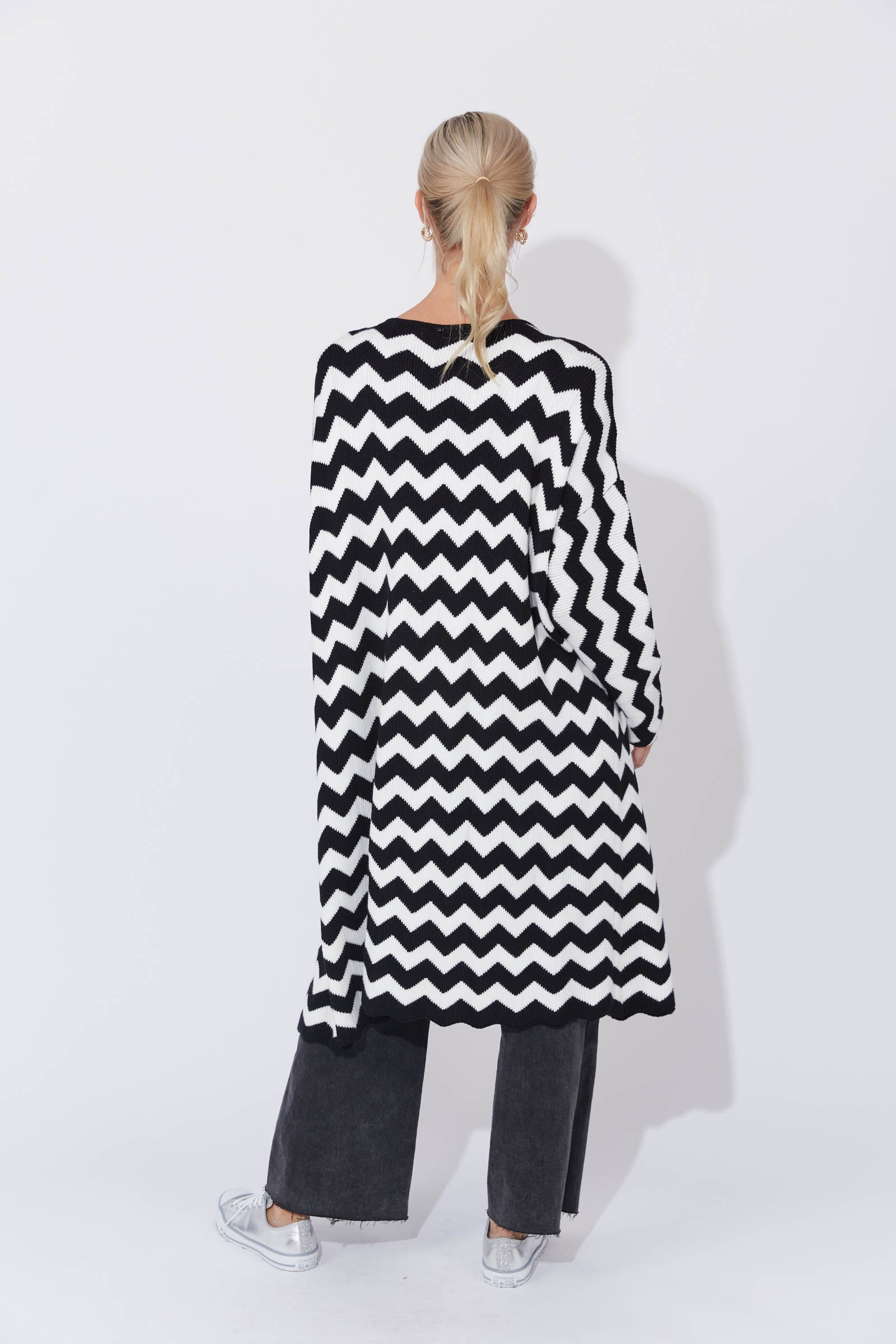 Marrakesh Cardigan - White/Kohl