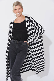 Marrakesh Cardigan - White/Kohl