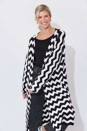 Marrakesh Cardigan - White/Kohl